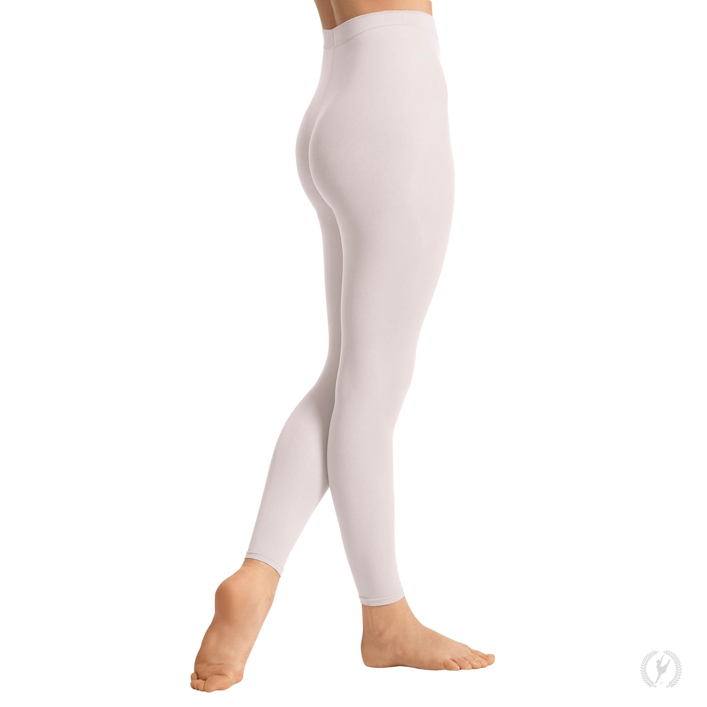 White Opaque Footless Tights for Women 