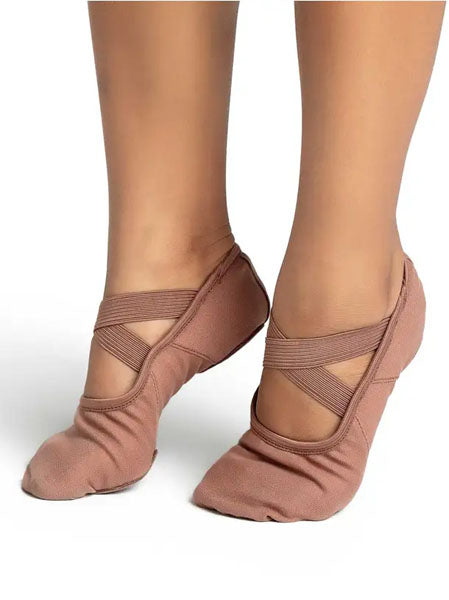 Womens Juliet Canvas Split-Sole Ballet Shoes, Capezio 2028