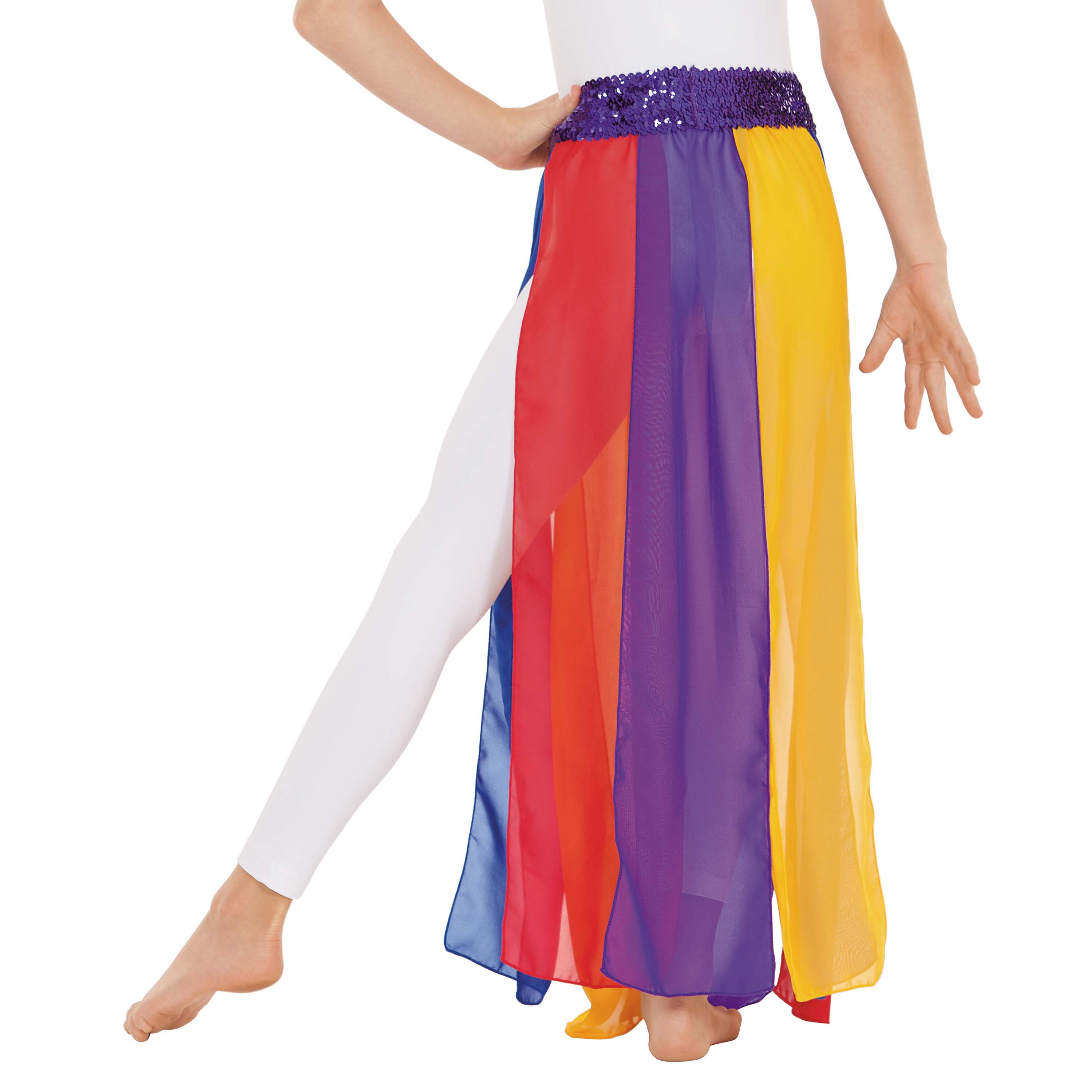 eurotard 39808 adult multi-color streamer skirt overlay top –  dancefashionssuperstore