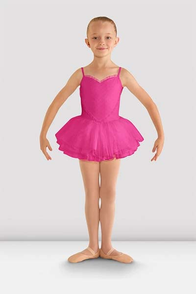 cl8168 Girls Valentine Tutu Leotard hot pink